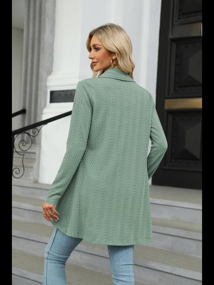 2023 Fashion Warm Cozy Women's Solid Color Knit Cardigan Sweater Autumn Winter