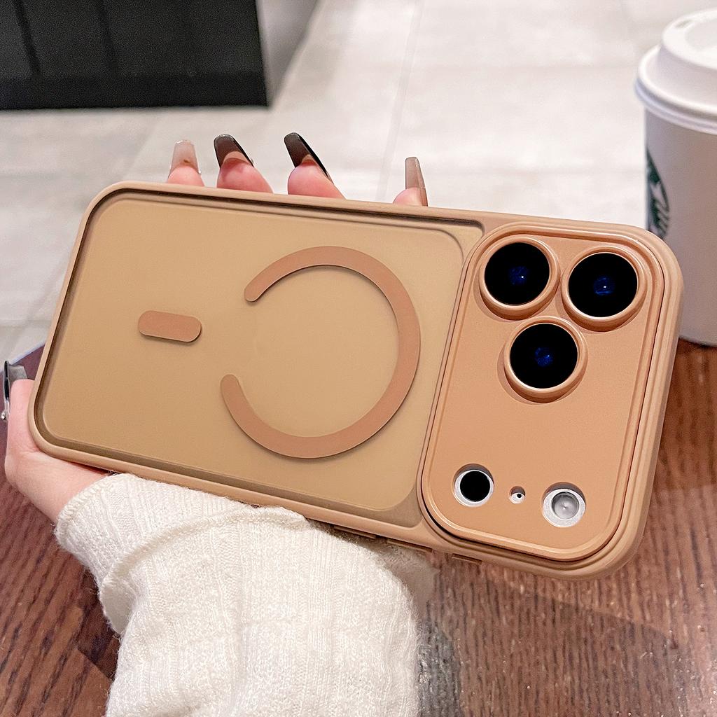 Translucent For Magsafe Magnetic Wireless Charge Phone Case For iPhone 17 Air 16 15 14 13 12 Pro Max Matte Lens Protection Cover