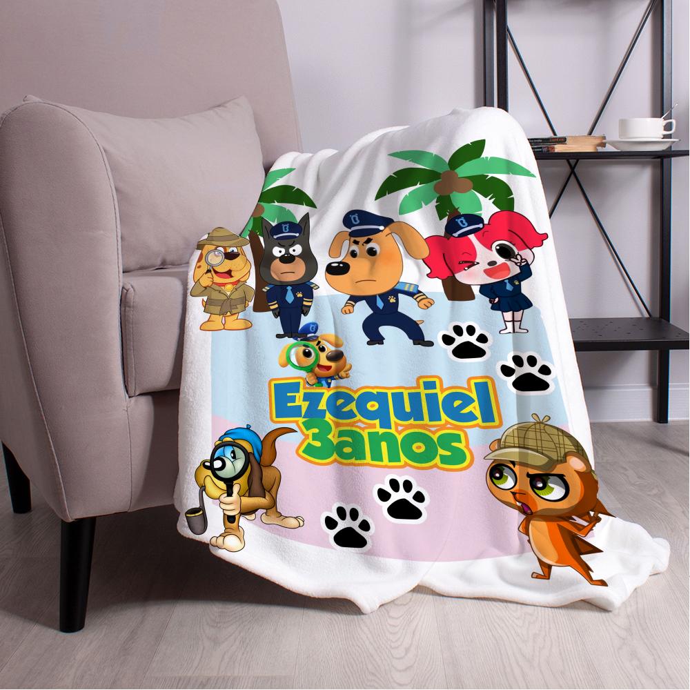 Sheriff Labrador Throw  Blanket Aesthetic Art Flannel Blanket Portable Home Travel Camping Sofa Picnic Thickening Flannel Blanke