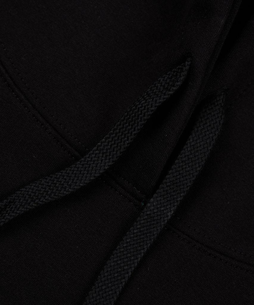 Seven Flower Crop Hoodie Black