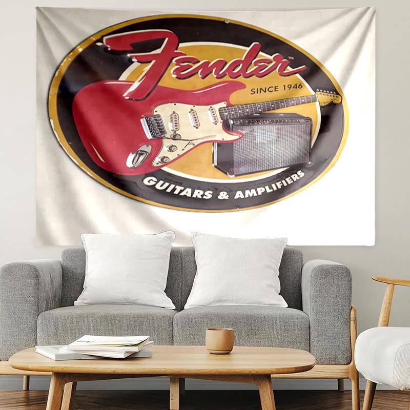 Fender Print Tapestry, Lightweight Wall Hanging, for Bedroom, Dorm, Living Room, Home Art Decor, Birthday Christmas Gift for Friends