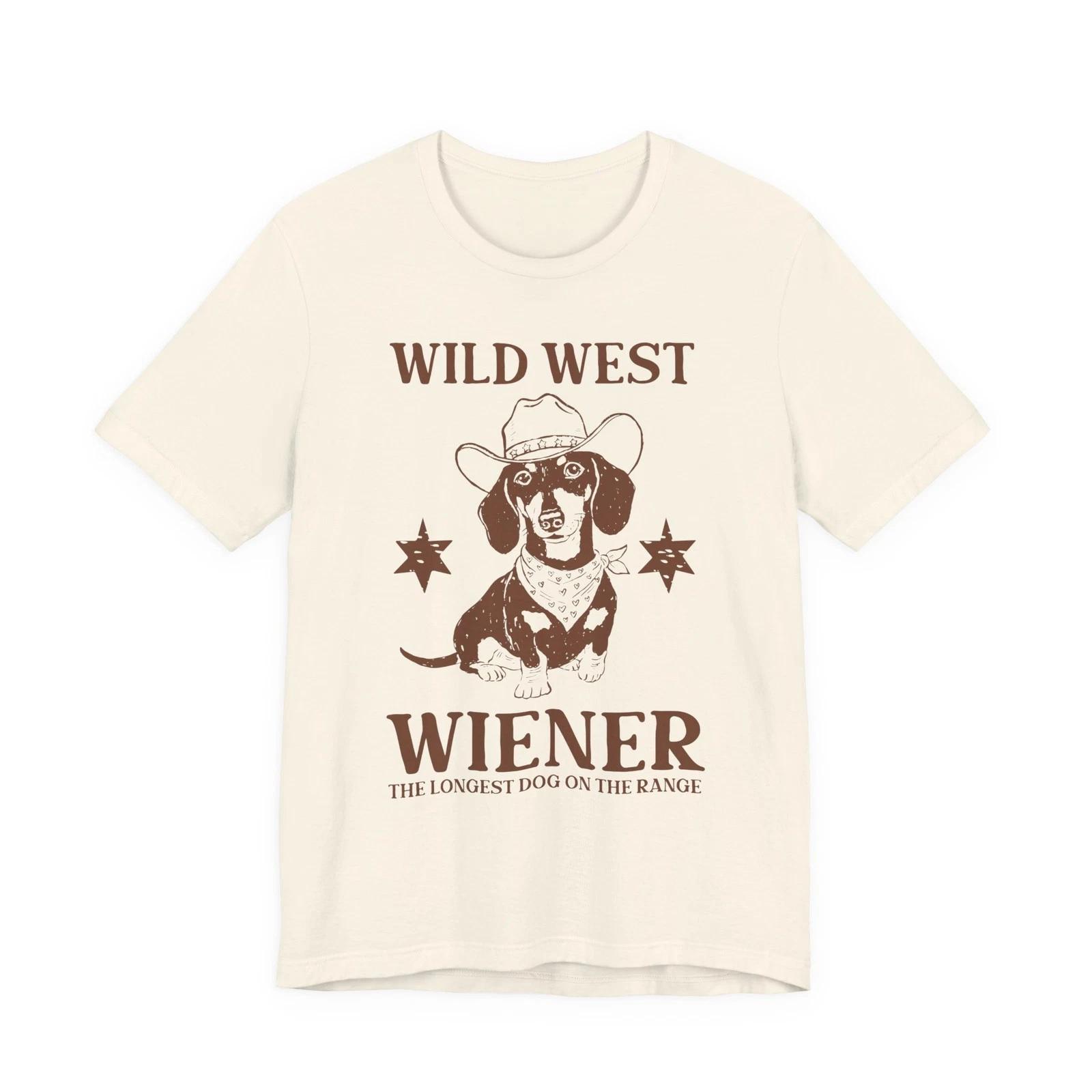Wild West Wiener Tee | Dachshund Cowboy T-Shirt, Western Dog Unisex T-Shirt S