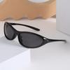 Tide punk advanced sense avant-garde men's personalized wear with sunscreen sunglasses women's concave street shot headband sunglasses
