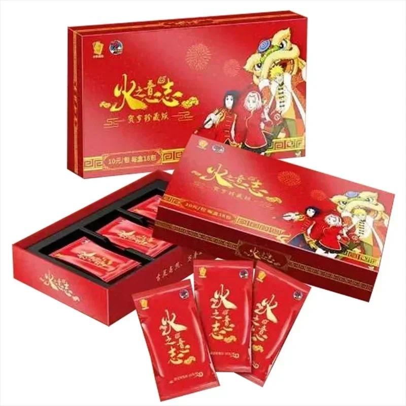 Genuine Naruto Card Will of Fire Deluxe Collection Edition Card Naruto Sasuke Anime Character Cards Collection Toys Kids Gifts