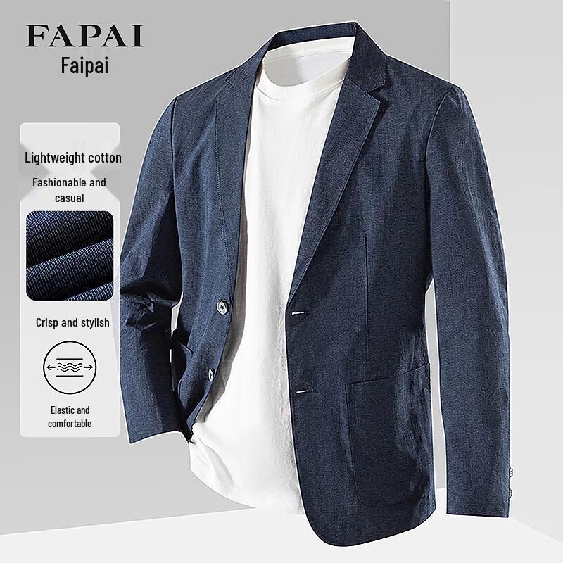 FAPAI Men s Cotton Blend Casual Blazer L