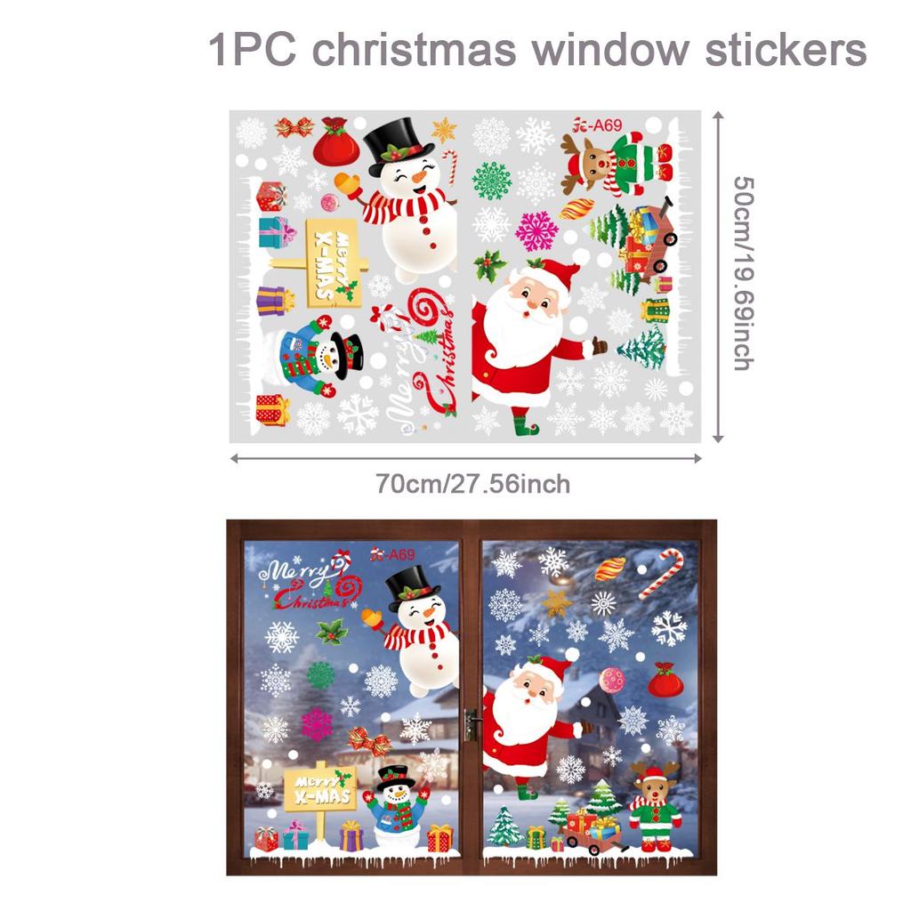 Christmas Window Sticker Merry Christmas Decorations For Home 2026 Cristmas Ornament Xmas Navidad Natal Gifts New Year 2026