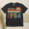 70th Birthday T-shirt Born In 1956 Gifts Vintage Rainbow TShirt Retro Style Tee