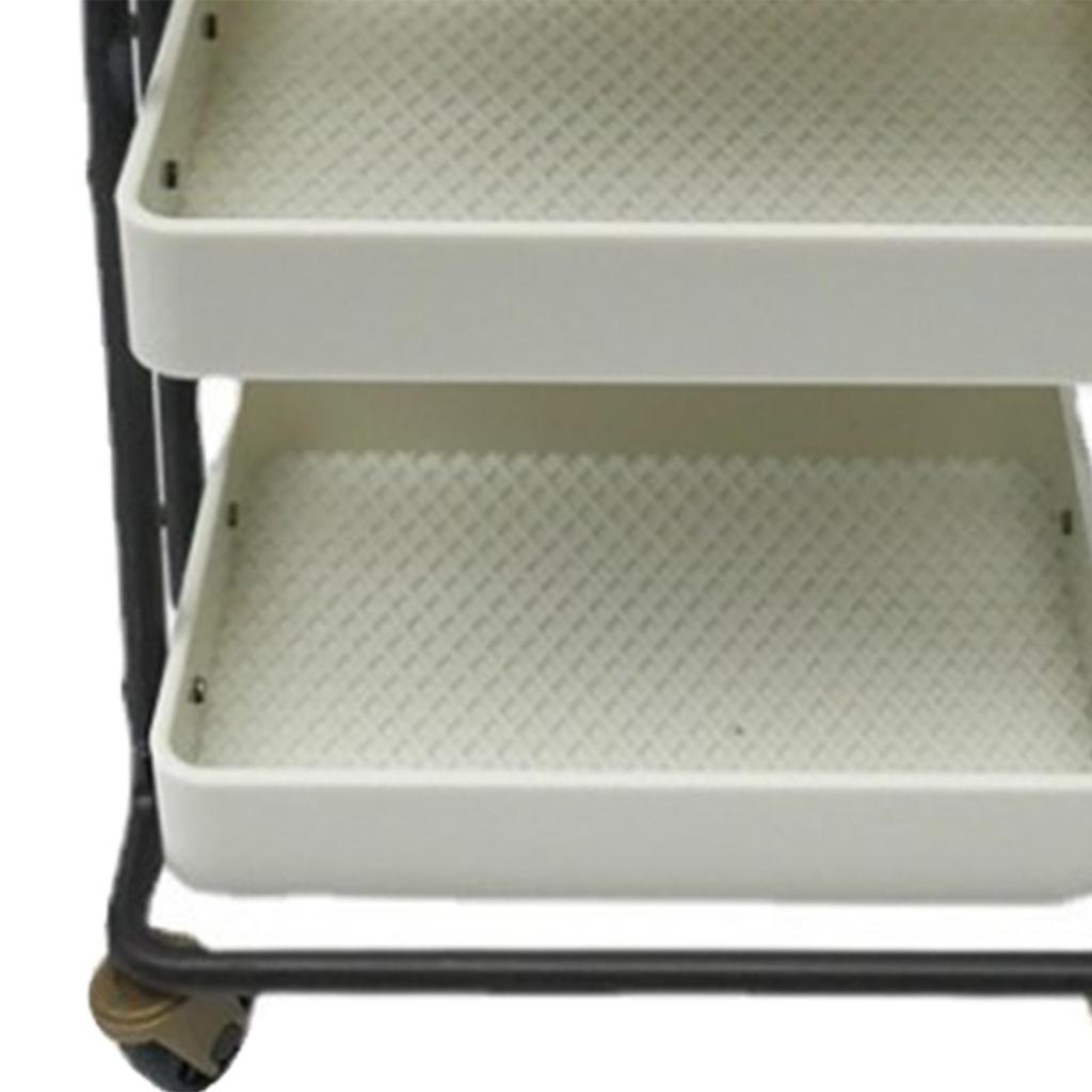 1:6 Dollhouse Food Cart Utility 3 Trays Rack Shelf Exquisite Miniature with Rolling Wheel Dining for Kitchen Decor Furnishings