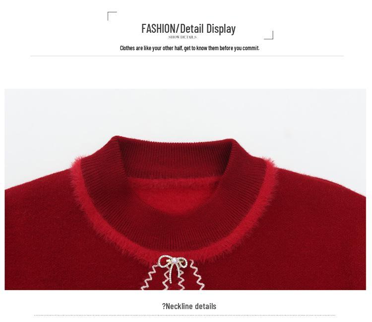 2025 Winter Velvet Sweater: Warm, Stylish Base Layer for Middle-aged & Elderly Women