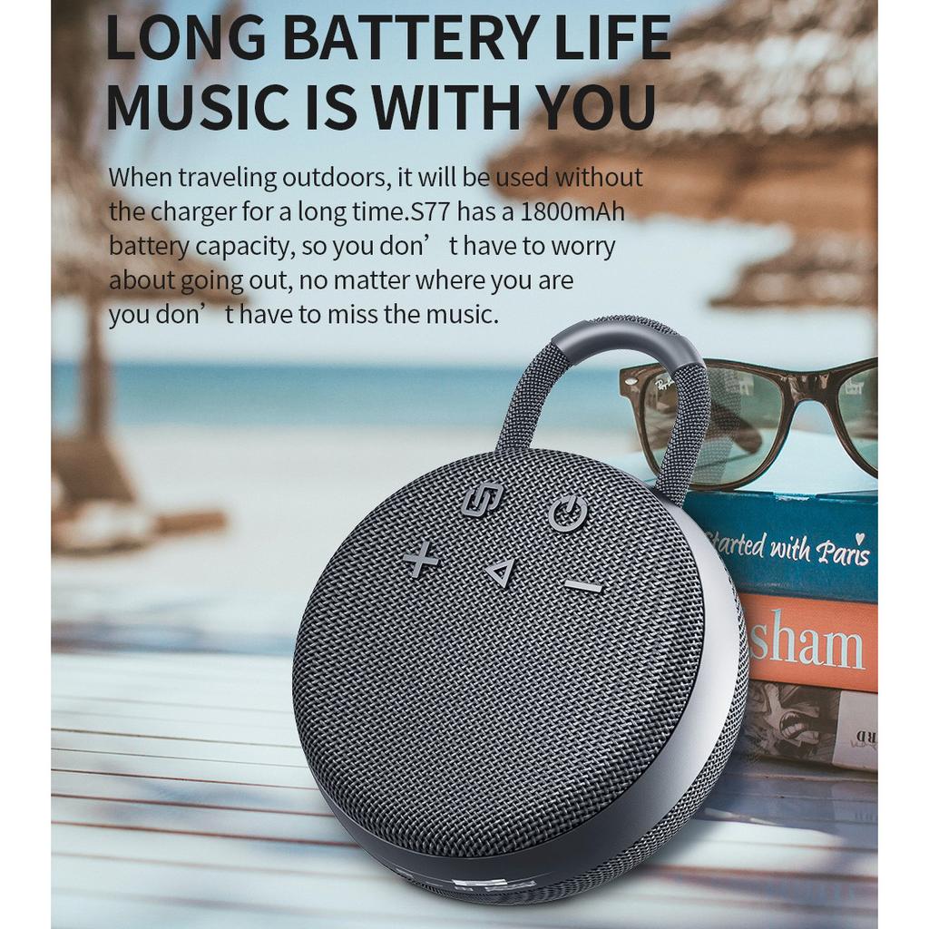 S77 Bezprzewodowy Głośnik Bluetooth Wodoodporny Sportowy Soundbox Zewnętrzny Przenośny Subwoofer Zewnętrzny Czysty Dźwięk Stereo Muzyka Surround