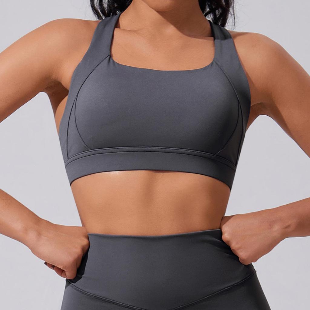 European & American Cloud-Feel High-Intensity Women's Sports Bra: Shockproof, High-Elastic Yoga Vest for Running & Outdoor Fitness