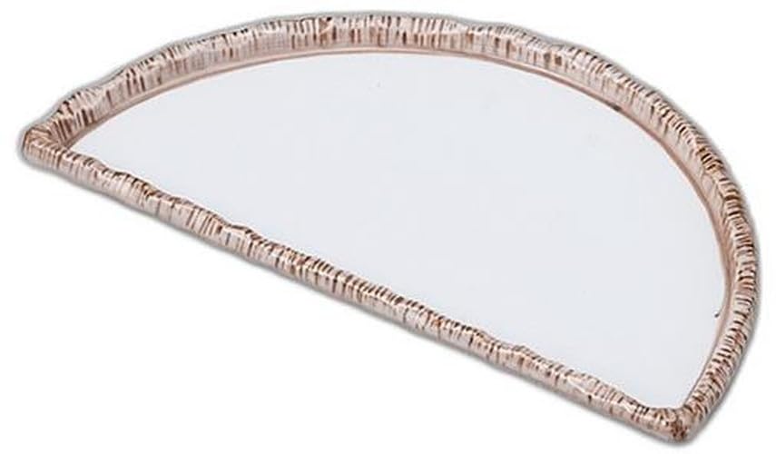 

porcelain plate x x Setomonohonpo Brown-rimmed half-moon (small) [22.5 12.8 2.2cm]