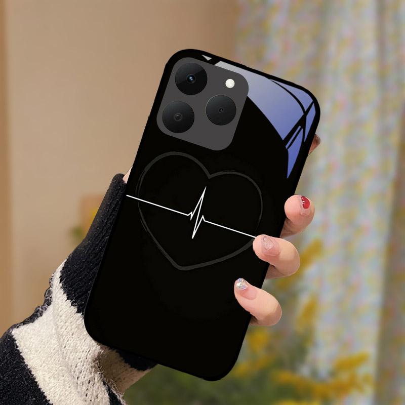 Für Realme 15T 15 T 5G Hülle Luxus Mode Gehärtetes Glas Rückseite Für Realme15T Stoßfester Bumper Funda RMX5111 RMX5112 Etui