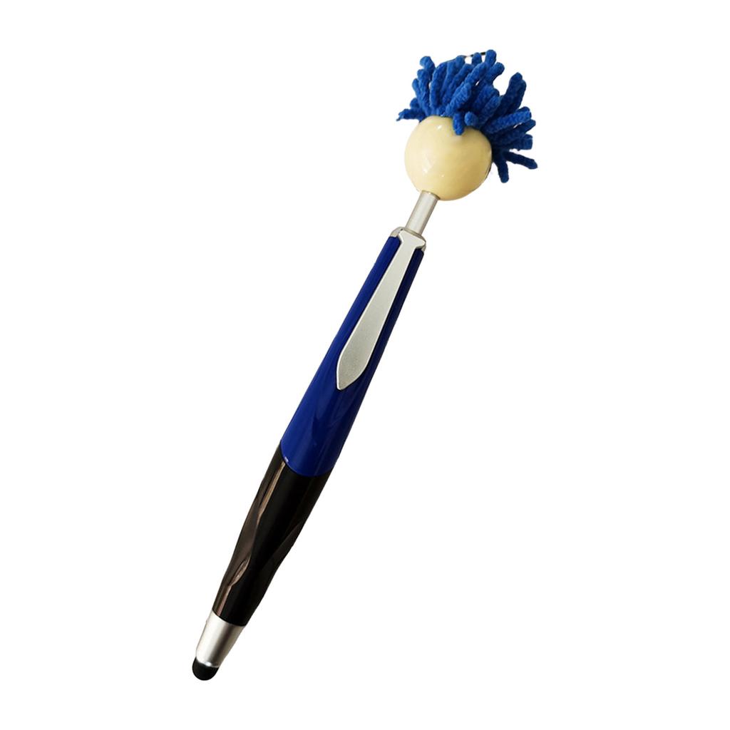 3ml Nová kuličková tužka s hlavou mopu, Plyšová a roztomilá kreslená zatahovací kuličková tužka, Přenosná tužka, Vhodná pro , Dekoraci domácnosti a Dárky.