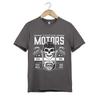 Custom Motors Skull T-Shirt – Stay Wild and Free Biker Ride Graphic Racer Tee