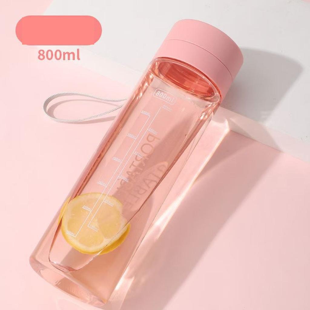 1 ks Přenosný hrnek Láhev na vodu, Matná s mátovým víčkem, Poutko na zápěstí 20,2 OZ