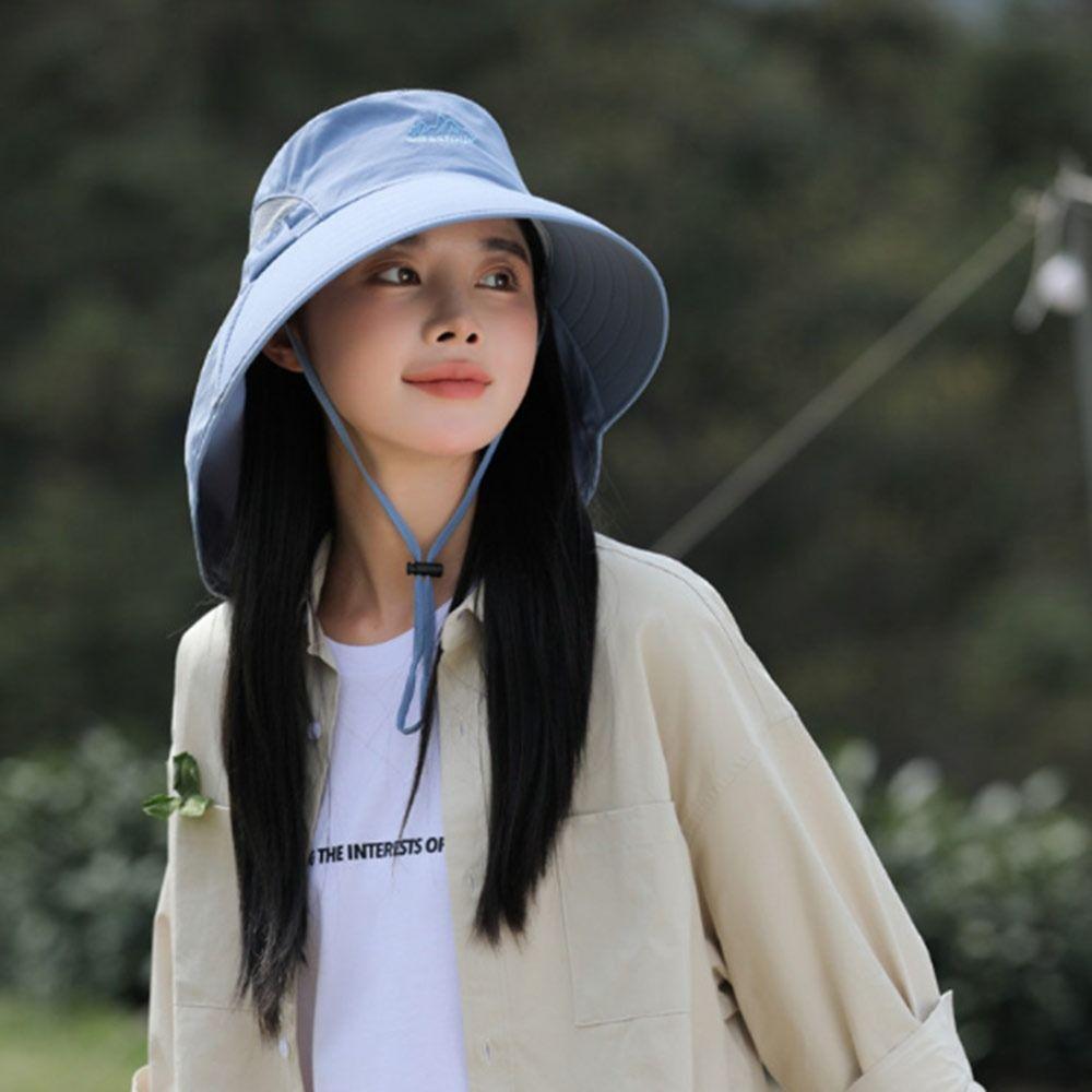 Portable Anti Uv Shawl Fisherman Hat Quick Dry Adjustable Sun Hat Breathable Wide Brim Bucket Hat Outdoor Sports