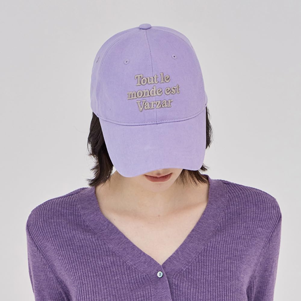 TMV Lettering Ball Cap Washing Lavender [VARZAR]