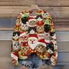 Damen Weihnachtspullover Niedlicher Lustiger Weihnachtspullover Herbst und Winter Langarm Strickpullover