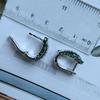 Silver Earrings with Nano Emerald 1.152ct (2192169)