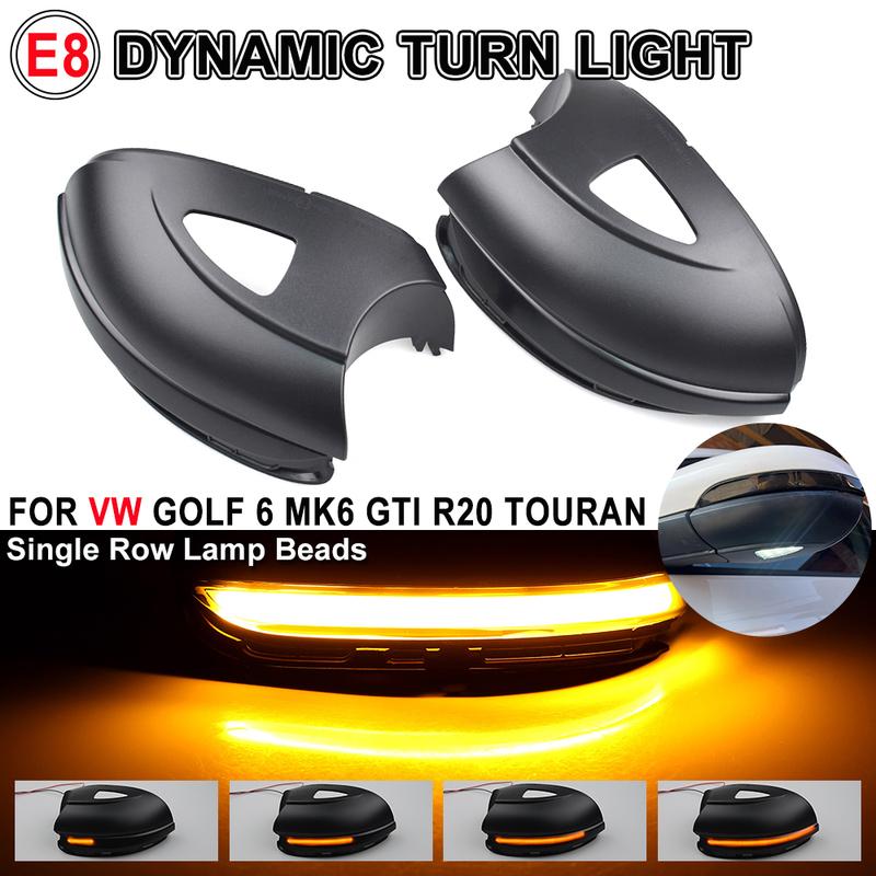 1/set Error Free LED Dynamic Side Rearview Mirror Blinker Indicator Sequentail Puddle Light For VW GOLF 6 MK6 GTI R32 Touran