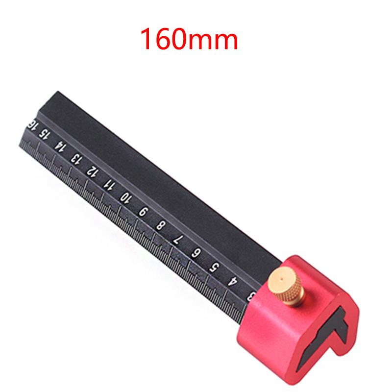 

1Pc 16/21/31CM Woodworker Edge Ruler with Stop, Metric/Inch Measuring Marking Straight Edge Tool for Carpenters Machinists Tools