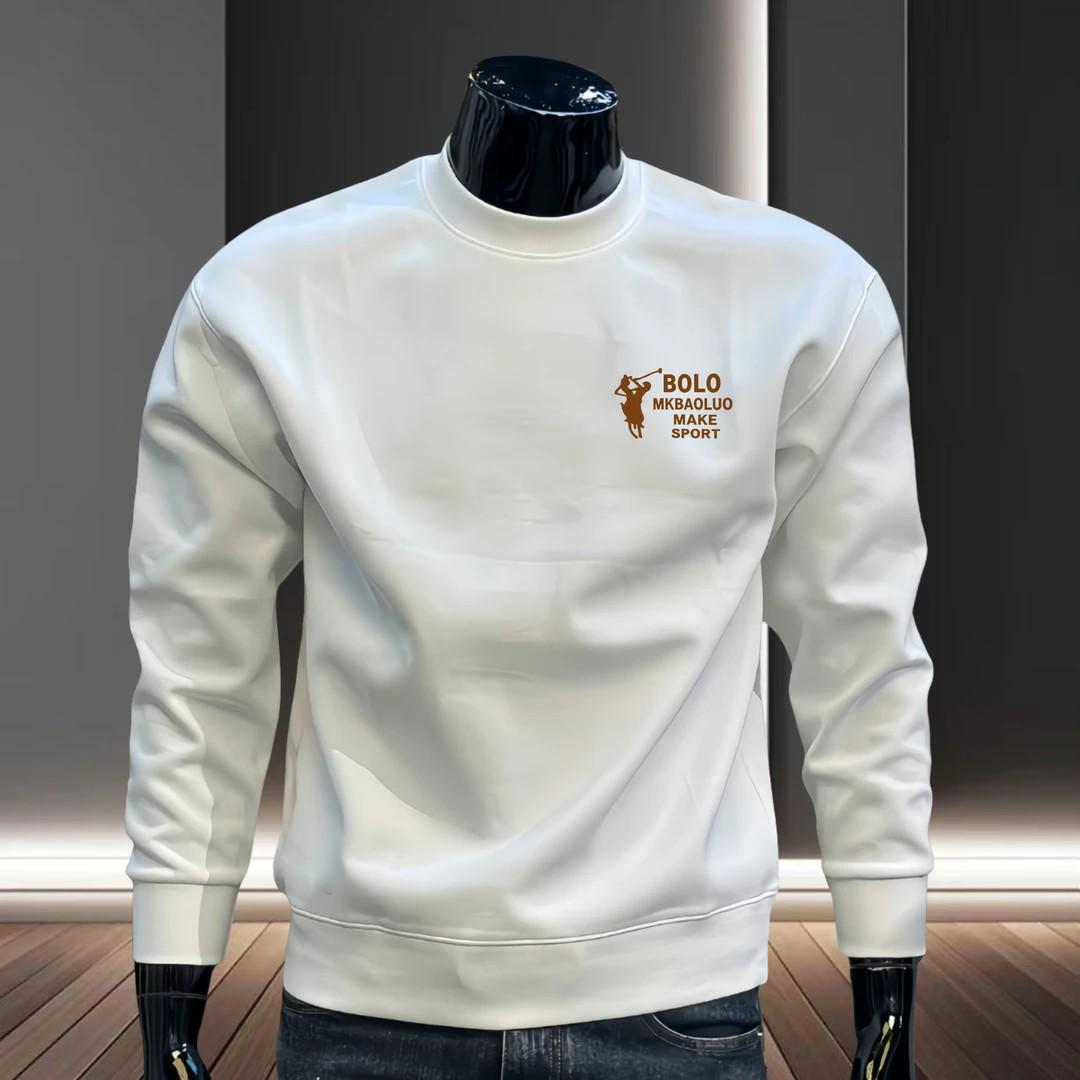 Men s Plus Size Round Neck Hoodie - Autumn/Winter Velvet Layer, Casual Long Sleeve Top 4XL