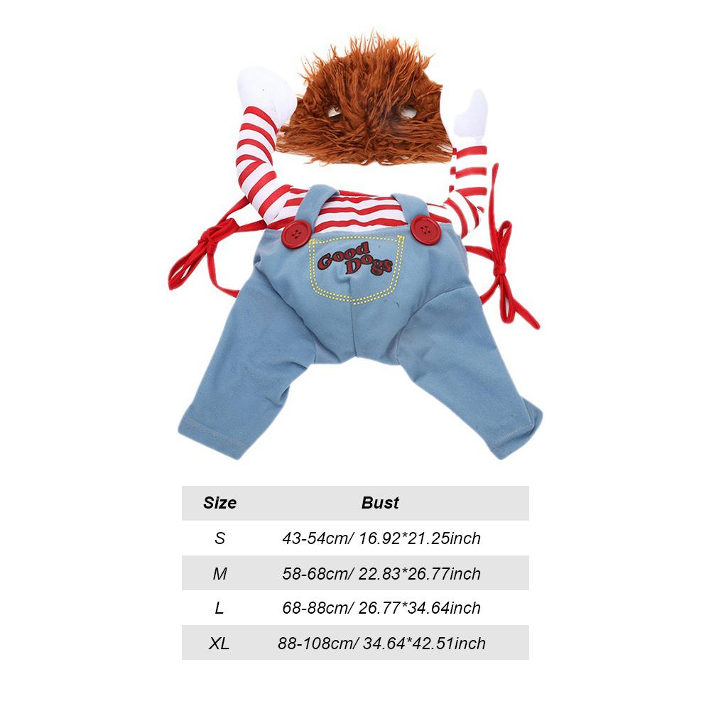 Pet Dog Creative Quirky Clothes Holding Knife Dog Cosplay Costume Sets for Small Medium Large Extra Large Dogs Pets