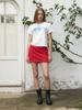 Heatherment Jersey Mini Skirt (Red)