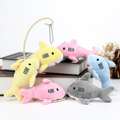 Non-Toxic Cartoon Shark Pendant Keychain Marine Animal 12Cm Plush Toy Doll Keychain Children Cute Bag Pendant Doll