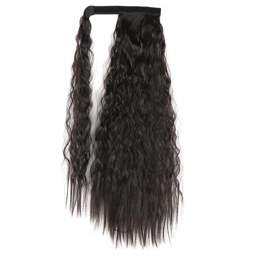 MISS WIG Lifelike Corn Wave Ponytail Wrapped Elevated Natural Extension Hairpin Bundle Hair Ponytail Natural Hair Extension