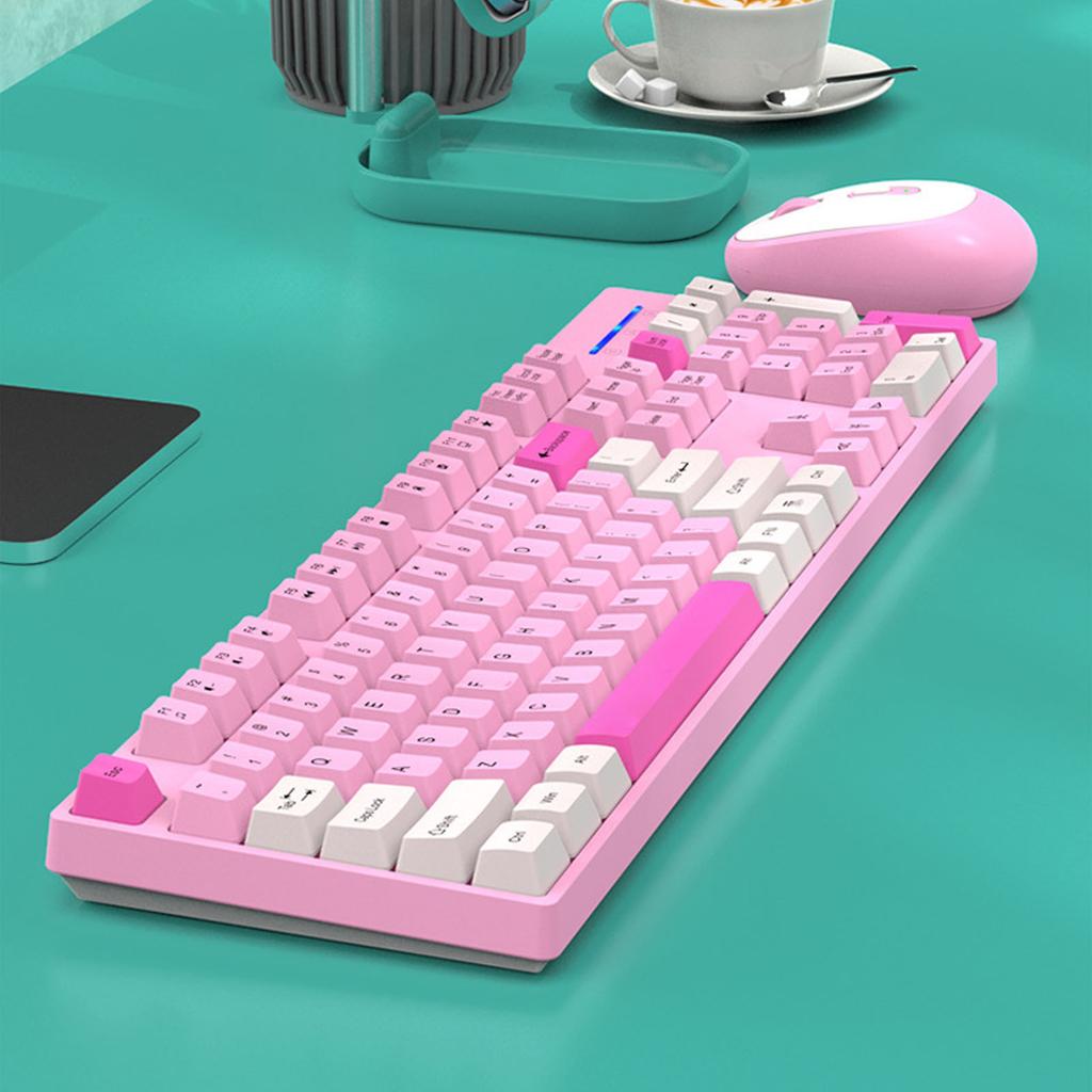 Wireless Keyboard and Mouse Combo 2.4G Wireless Plug and Play Ergonomic Keyboard and Mouse Set for Computer