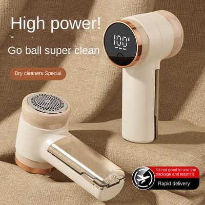 Fabric Shaver Larger Rechargeable Lint Remover Electric Lint Shaver with LED Display and Double Head with 6-Blades