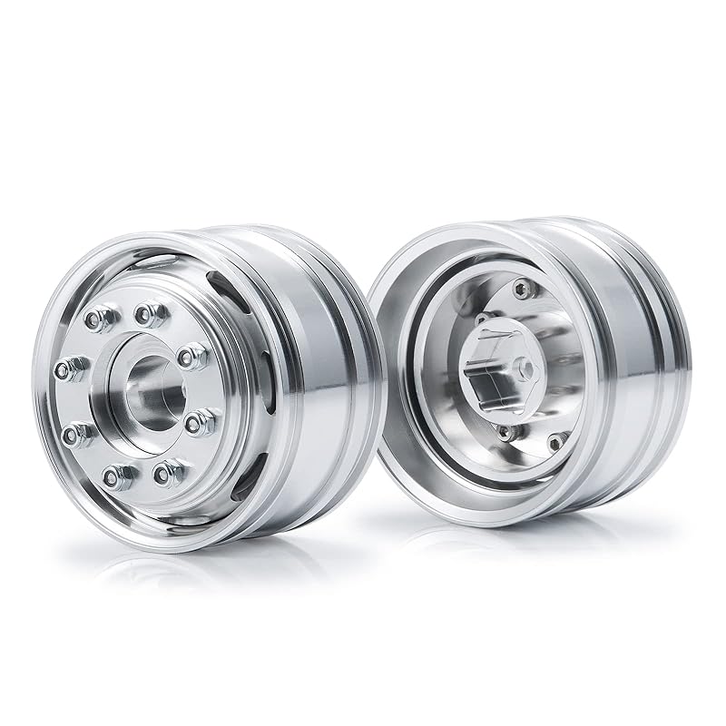 

TRZX 1/14 Tamiya tractor trailer RC car aluminum front wheel hub rim upgrade parts (2 pieces)