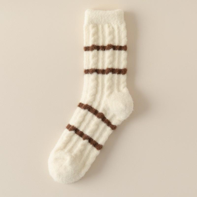 Sock Children's Padded and Thick Mid-calf Socks for Winter and Autumn Sleeping Wear. Winter Warm Coral Fleece Long Socks.