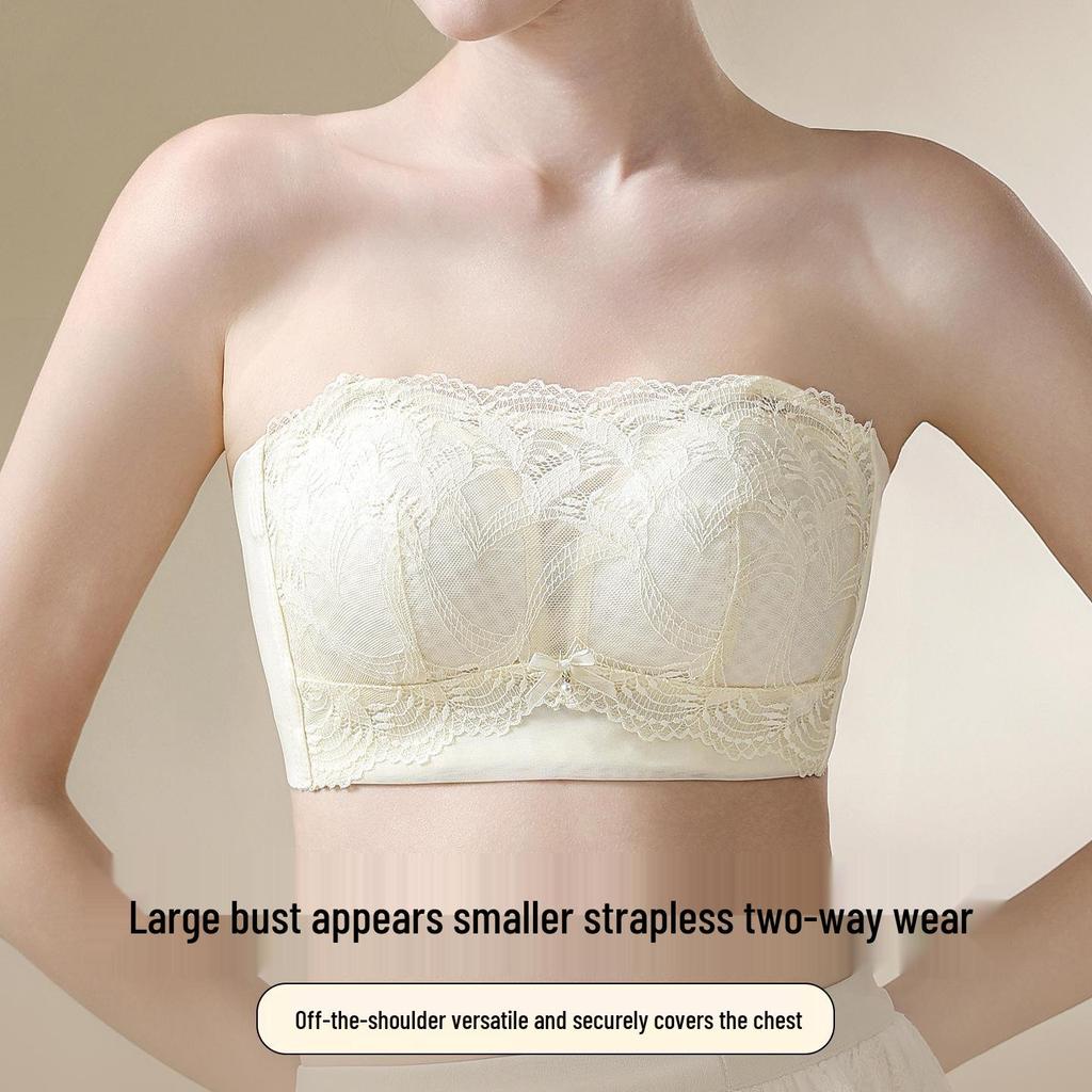 Women's Strapless Minimizing Bandeau Bra - Anti-Sag, Light, and Supportive for Large Busts