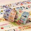 Masking tape 12-piece set cute washi beautiful artwork gold foil DIY craft journal planner scrapbook wrapping gift decoration (rustic animals)