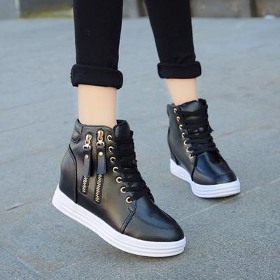 Women's Vulcanized Shoes Spring Autumn New Platform Women's Shoes Round-toe Soft Lace-up Casual Comfortable Women's Sports Shoes