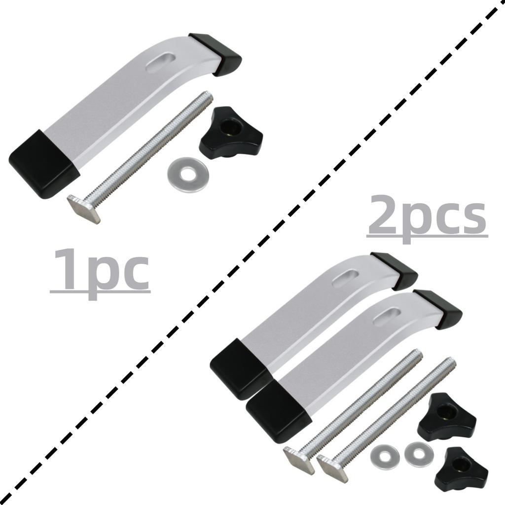 Woodworking Table Aluminum Alloy Quick Acting Hold Down Clamps, for T Slider Handle Workbench T-shaped Slide Slot Auxiliary Tool