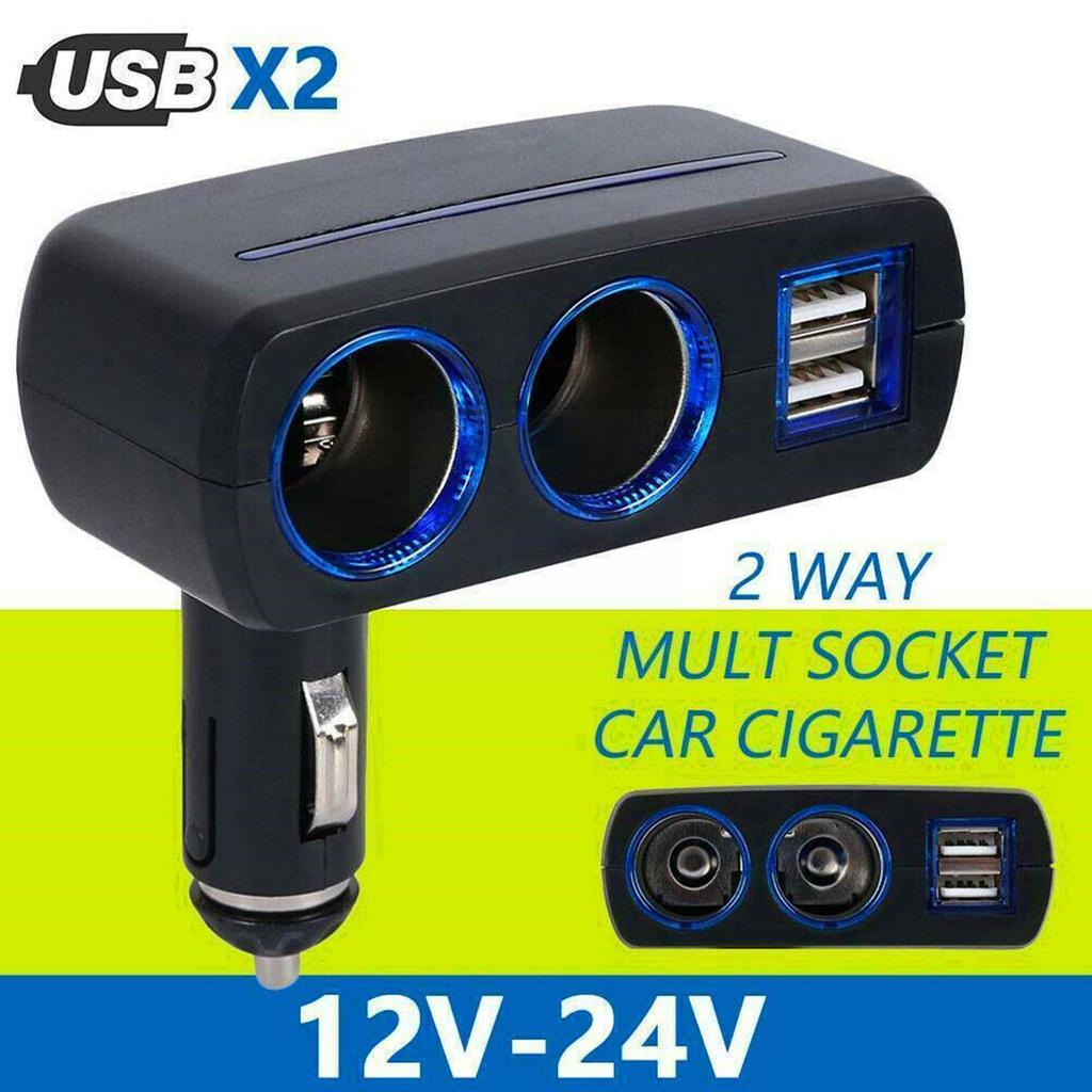 Universal Auto Zigarette Leichter Buchse Adapter Dual Doppel Zubehör 12V Ladegerät Dual Ladegerät USB Auto USB Splitter Stecker O1V0