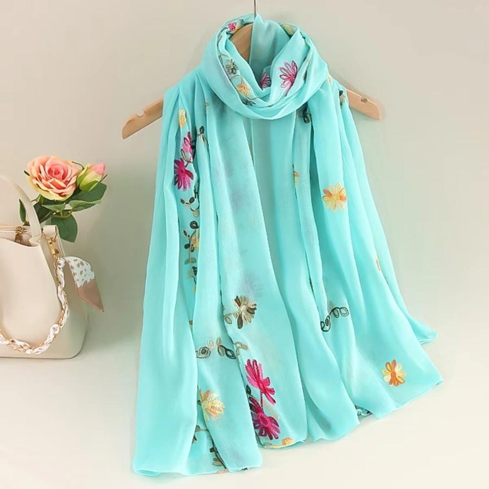 Literary National Style Long Scarf Spring Summer Travel Sunscreen Shawl New Women's Scarves Gift