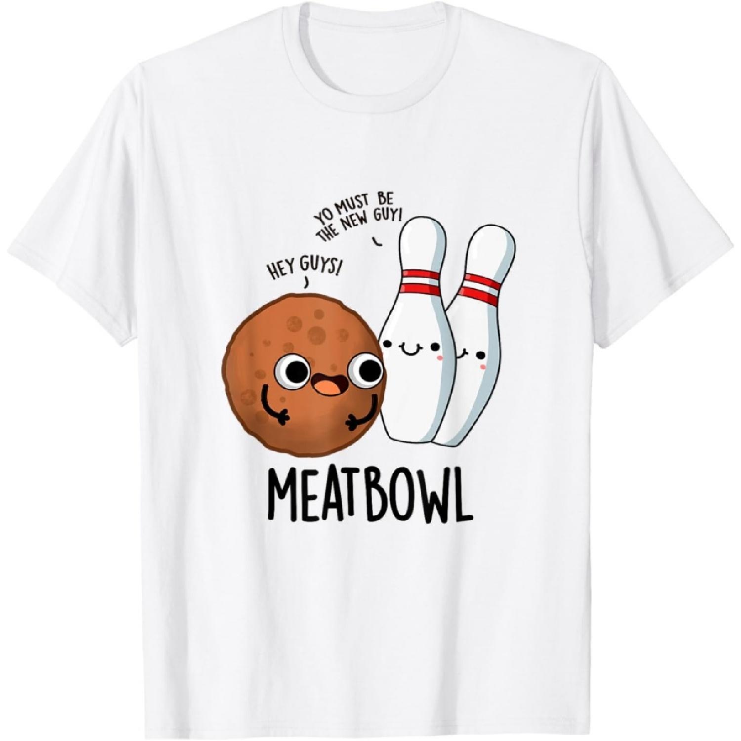 Meatbowl Funny Meatball Pun T-Shirt S