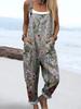 Bretelle da donna Jumpsuit estiva da donna con stampa retrò europea e americana