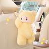 Plush Monkey Car Tissue Holder: Cute Cartoon Doll Pull-Out Tissue Box for Interior.