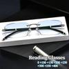 Neue geschnittene randlose Lesebrille HD Anti-Blaulicht Lesebrille Herren Anti-Müdigkeit Presbyopie Klare Brille +1,0~+4,0