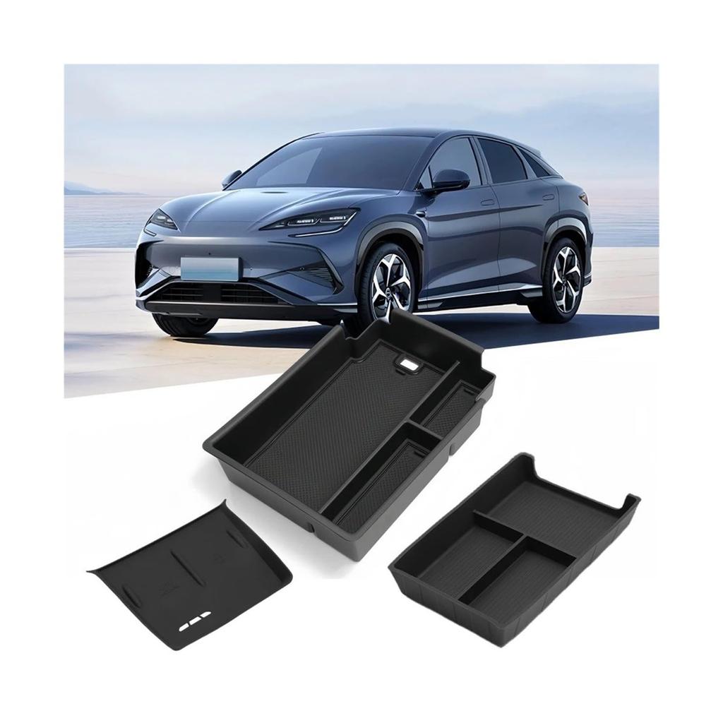 Car Armrest Storage Box for BYD Sea Lion 7 2024 2025 Includes Cup Central Control and Accessories Box - Holder, Storage, (7 Armrest)