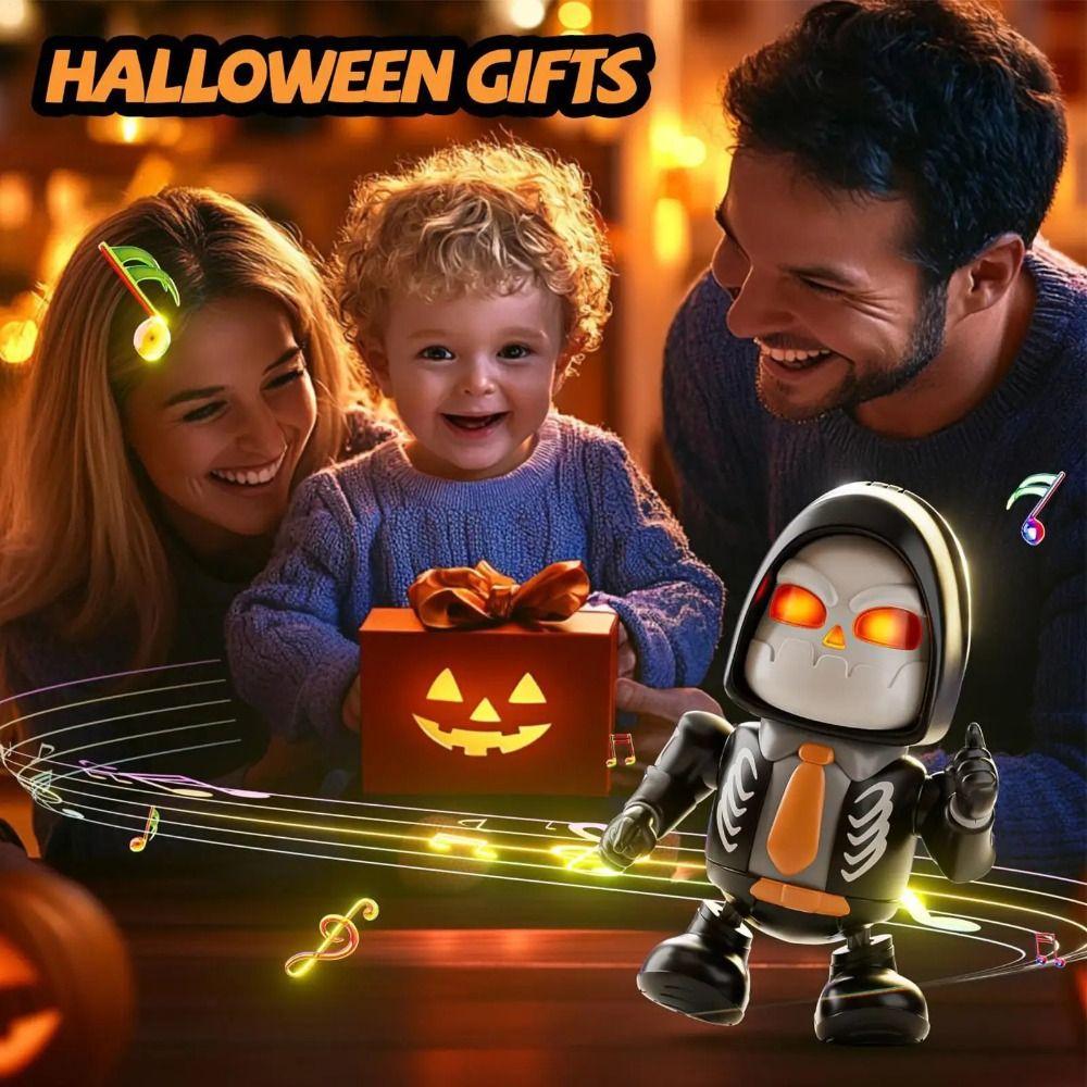 With Sound 3D Skeleton Dancing Toy Light Skeleton Man Dance Action Figures  Birthday Gift