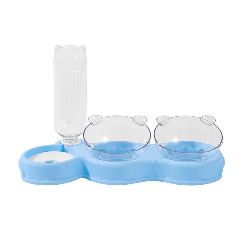 Double Bowl Automatic Pet Feeder Water Dispenser Cat Basin Dog Bowl Cat Bowl Cat Supplies Water Dispenser