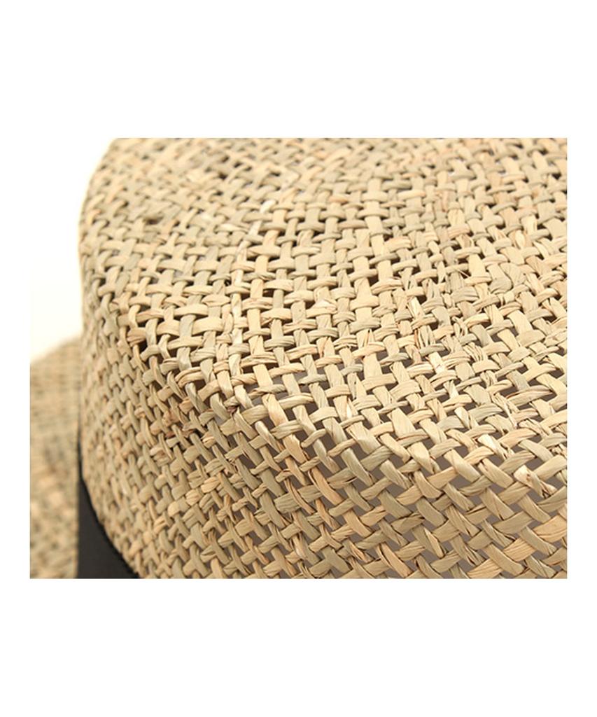 Yunibeosyeolkemiseuteuli Bau Flat Short Panama Hat Bk Raffia Hat