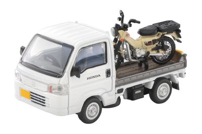 TOMYTEC Tomica Limited Vintage Neo LV-N330a Honda Acty Truck Motorcycle Store Specification White Completed Product with Honda CT125Hunter Cub